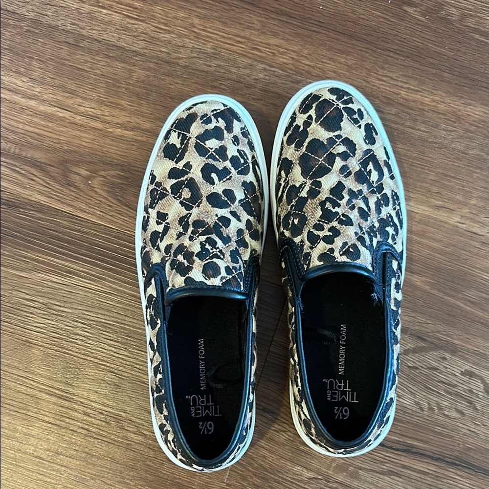 Leopard Print Slip-On Sneakers